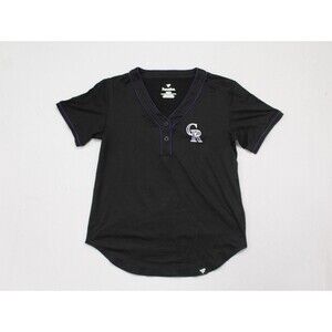 Colorado Rockies Women Black Tee Shirt Short Sleeve Fanatics Size Small
